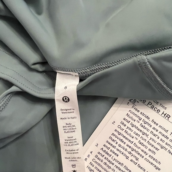 NWT Lululemon base pace HR tight 28” - Picture 6 of 6